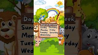 7 days of week  week days name in english  days of the week in English kidszone preschool [upl. by Urbana523]