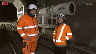 Baustelle Erneuerung Cramberger Tunnel Einfahren des TunnelAufweitungsSystems TAS 2024 [upl. by Adara]