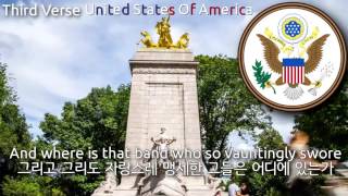 National Anthem of the United States of America 1814 version  The Star Spangled banner 미국의 국가 [upl. by Ahsitniuq]