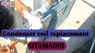 Daikin Cassette air conditioner Condenser coil replacement done at Sitamadhi airconditioning vlog [upl. by Gothart926]