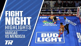 Emiliano Fernando Vargas With Another Highlight Reel KO Over Mendoza  FIGHT HIGHLIGHTS [upl. by Andrel421]