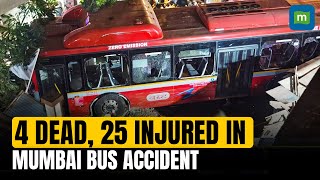 Mumbai 4 Dead 25 Injured as BEST Bus Rams into Pedestrians Vehicles After Brake Failure [upl. by Fabrice]