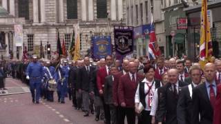 Battle Of Passchendaele 100th Anniversary Parade 2017 Belfast [upl. by Anitan]