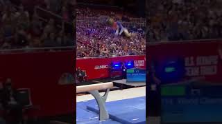 Simone Biles on Beam from 2021 🤯🇺🇸 shorts gymnastics simonebiles olympics [upl. by Arhna]