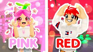 BF vs GF Using Only ONE COLOR BUILD OFF BATTLE in BLOXBURG ROBLOX [upl. by Haidebez]