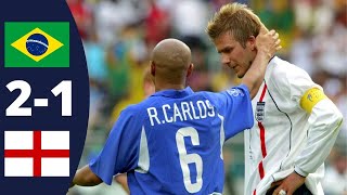 Brazil vs England 21  Extended Highlights and Goals World Cup 2002 [upl. by Upton]