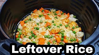 Air Fryer Leftover Rice Recipe  Air fried Rice [upl. by Anaig861]