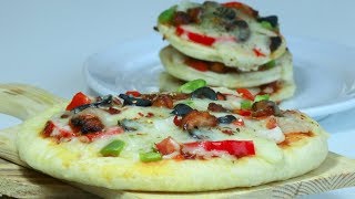 ♨ഓവൻ ഇല്ലാത്തവർക്കും Tasty Pizza കഴിക്കാം  Mini Pizza  No Oven  Recipe174 [upl. by Baiel]