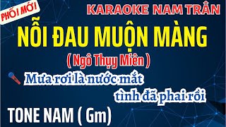 Karaoke Nỗi Đau Muộn Màng Tone Nam  Nam Trân [upl. by Zined505]