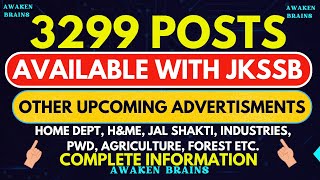 JKSSB 3299  POSTS WILL BE REFFERED SOON  OTHER NEW VACANCIES  EXAM CALENDAR 📆 OTHER DETAILS 👇✅👍 [upl. by Barby331]