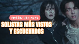 Top 20 Solistas de KPop más Vistos y Escuchados  Enero del 2024 [upl. by Arikahs393]