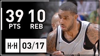 LaMarcus Aldridge Full Highlights Spurs vs Timberwolves 20180317  39 Points 10 Reb BEAST [upl. by Eiliak20]