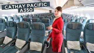 ECONOMY CLASS on CATHAY PACIFICs A350  A Review  Economy Week [upl. by Inalej]