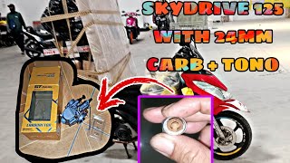 Skydrive 125 with 24mm Flat Carb  Tono  Skydrive Carburetor problem Solve [upl. by Keele]