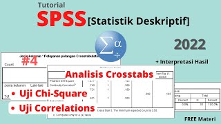 Tutorial SPSS  Cara Analisis Crosstabs Chi Square dan Correlations pada Statistik Deskriptif 4 [upl. by Eeznyl]