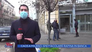 Rapina in banca a Milano  La Vita in Diretta 03112020 [upl. by Musetta]