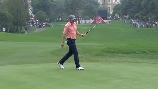 Jordan Spieth’s longrange birdie putt at HSBC Champions [upl. by Nodnol]