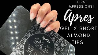 First Impressions  Apres GelX Natural Short Almond Tips [upl. by Vyner897]