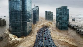 China sinks 5 meters Giant river failure buildings on collapse flooding in Hunan [upl. by Hardner]