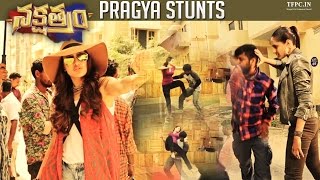 Pragya Jaiswal Amazing Stunts  Nakshatram Movie Making  TFPC [upl. by Manup738]