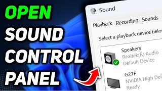 How to Open Sound Control Panel Windows 11  Shortcut to Sound Control Panel [upl. by Parent432]