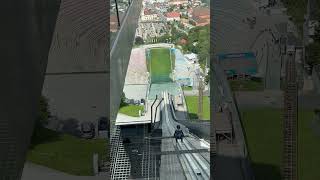 Ski Jumper Training at the Olympic Ski Jump in Innsbruck Austria [upl. by Zoe]