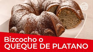 Cómo hacer QUEQUE de PLATANO Receta fácil [upl. by Ribal]