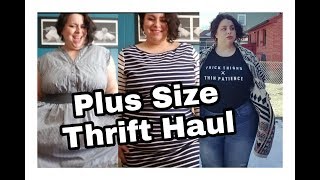 Try On  Plus Size Thrift Haul [upl. by Annahsar]