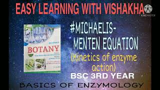 MICHAELISMENTEN EQUATION KINETICS OF ENZYME ACTION [upl. by Llirret279]