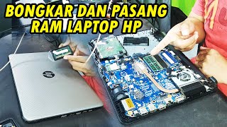 Cara Bongkar Dan Cara Pasang Ram Laptop HP 14 AF118AU Upgrade RAM SSD terbaru 2023 [upl. by Eecyac]