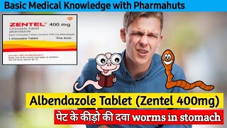 Albendazole tablet  albendazole syrup Parasite  Zentel 400mg  uses dose side effects in Hindi [upl. by Eilatan]