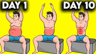 10 Day Chair Workout To Lose Belly Fat NO STANDING [upl. by Bertilla734]