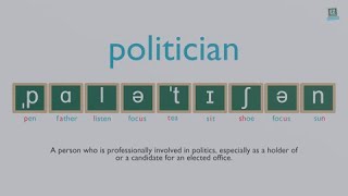 How to pronounce politician [upl. by Bibbie]