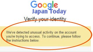 Google Account Fix Verify your identity Were detected unusual activity on the account youre trying [upl. by Christianna]