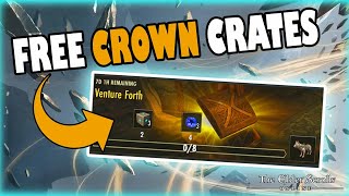 ESO  FREE CROWN CRATES and EARNABLE MOUNTS from GOLDEN PURSUITS  U44 [upl. by Seligmann]