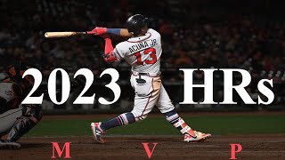 Ronald Acuña Jr 2023 Home Runs UNANIMOUS MVP [upl. by Freida370]