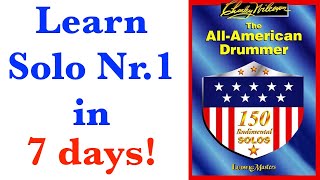 How to learn and practice Charles Wilcoxon Solo Nr 1 quotThe All American Drummerquot  drum lesson [upl. by Mchenry]