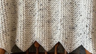 Picket Fence Moss Stitch Chevron Crochet Throw [upl. by Sunday]