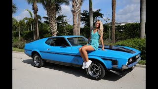 1972 Ford mustang Fastback All Mach 1 Trim Grabber Blue 27500 Musclecarsforsaleinccom [upl. by Granlund]