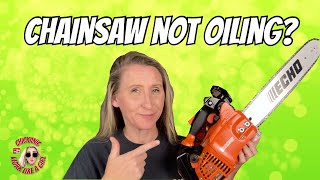 How to fix a chainsaw that is not oiling Echo CS355T Complete oil system diagnoses and Repair [upl. by Akeemaj]