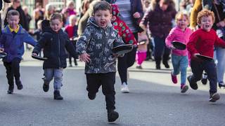 2019 Alcester Pancake Day races [upl. by Ettevey]