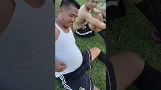 Manfaat bermain bola membuat badan sixpack bagansiapiapi football tarkam [upl. by Horan303]