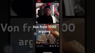 Von from 1700 arguing on live [upl. by Nnylecoj]