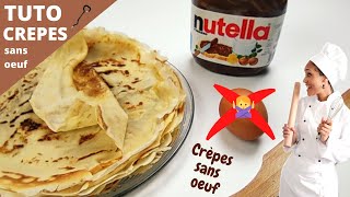 Faire des crêpes sans œuf cest possible et hyper BON tutorecette [upl. by Moll]