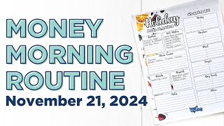 Money Morning Routine  Thanksgiving Meal Plan [upl. by Fransisco945]