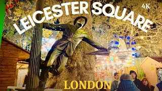 Walk from trafalgar square to Leicester square london walk🇬🇧 4k [upl. by Neened]