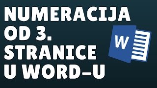 Kako da numerišete od treće stranice u Wordu [upl. by Hareemas]