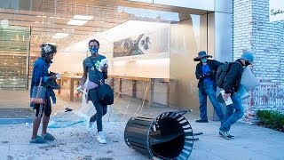 Raging Customer Destroys Apple Store in AMSTERDAM Male Karen [upl. by Llevram]