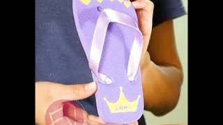 Siser EasyWeed Heat Transfer Vinyl on Flip Flops [upl. by Kimmi]