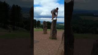 Parkour Cat Leap Onto Rock At Clent Hills [upl. by Ivah]